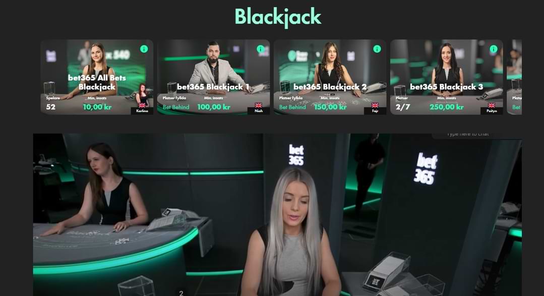 Blackjack bet365