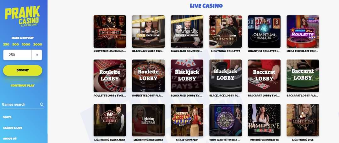 Live Casino Prank