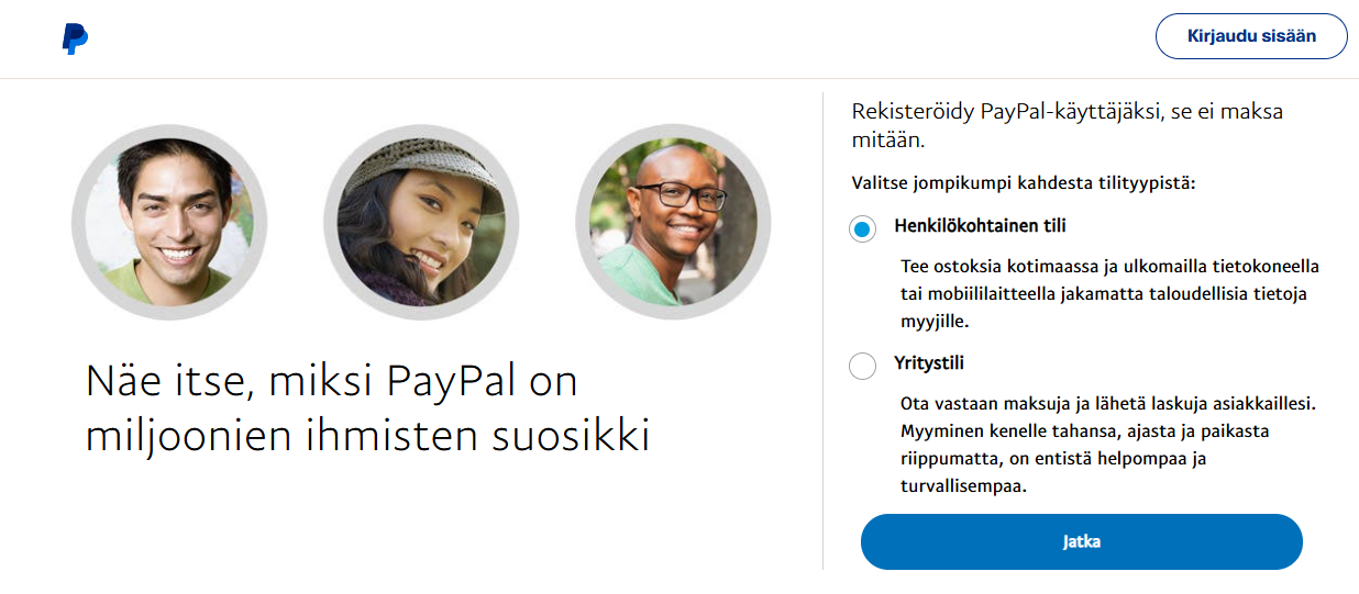 PayPalin käyttäminen