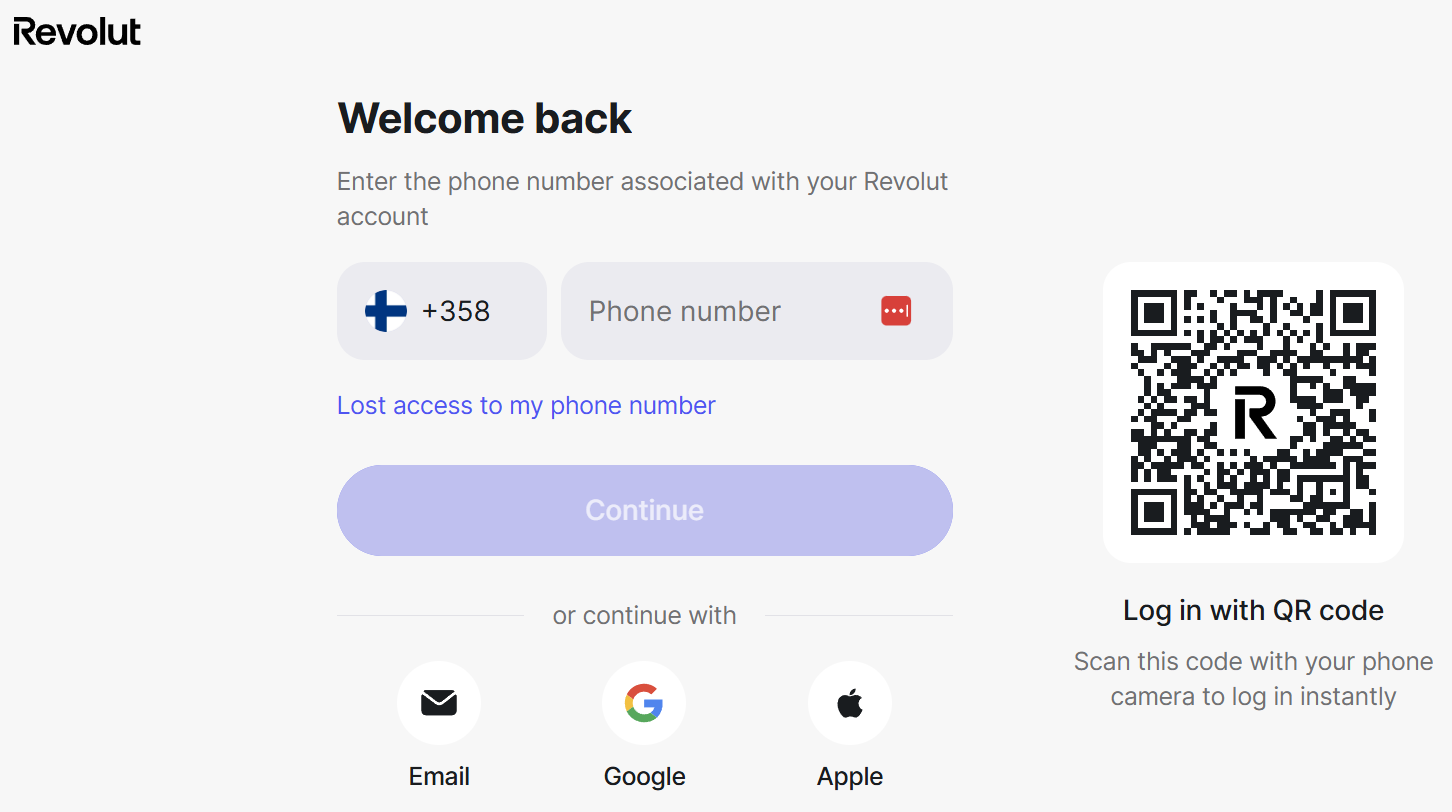 Revolut-sovellus